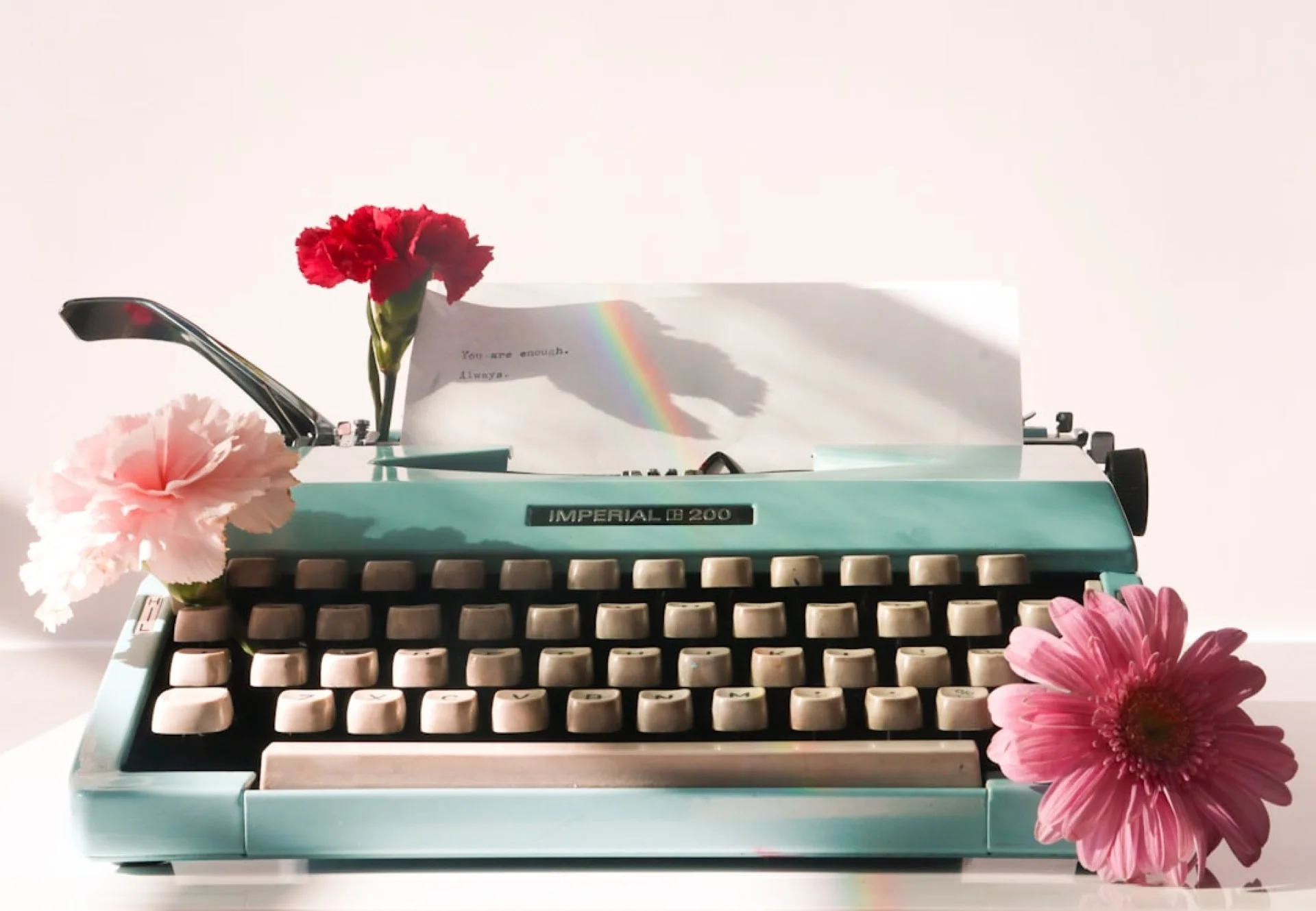 Vintage typewriter on writer's desk